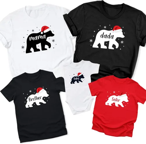 Miniatura 5 de Sudadera de Navidad a juego con texto en inglés "Mama Bear Dada Bear", pijama de Navidad para la familia, regalo para papá o mamá, sudaderas