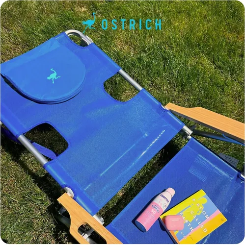 Miniatura 10 de Ostrich 3N1 Silla reclinable ligera para césped, playa, reclinable con reposapiés, Muebles de exterior para patio, balcón, patio trasero o porche