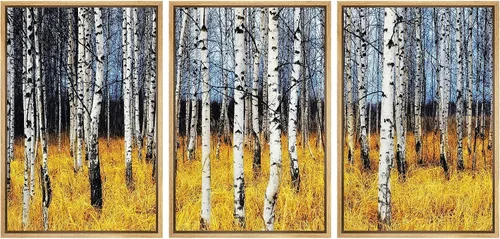 Miniatura 76 de wall26 Lienzo enmarcado para pared, juego de arte con trazos de pintura roja y naranja vibrante, paisaje, formas abstractas, ilustraciones, arte