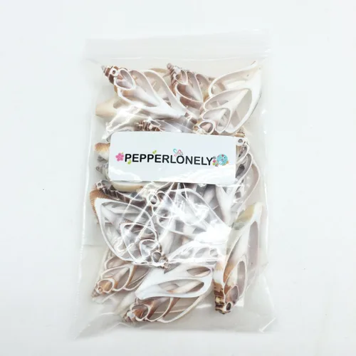 Miniatura 3 de PEPPERLONELY 20 piezas de estrombo de corte central Canarium Sea Shells, 2 pulgadas ~ 2-1/2 pulgadas