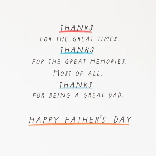 Miniatura 3 de Hallmark Tarjeta del día del padre para papá (gracias)