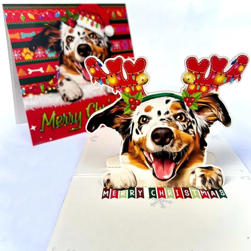 Miniatura 41 de Tarjeta de cumpleaños de perro Beagle 3D emergente – Felicitación de feliz cumpleaños para los amantes de los perros – Tarjeta desplegable