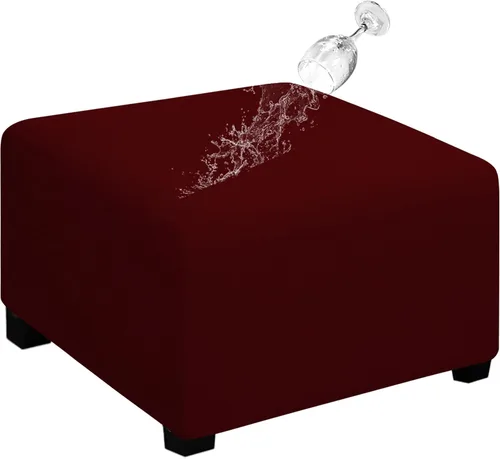Miniatura 42 de Easy-Going Funda para Otomán Elástica 100% Doble Impermeable Rectangular Plegable Taburete de Almacenamiento Protector de Muebles Funda Suave