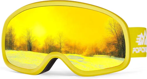 Gafas de esquí OTG, 100% Protección UV, Antiempañamiento, Lentes polarizadas para esquí y snowboard para hombres, mujeres y adultos