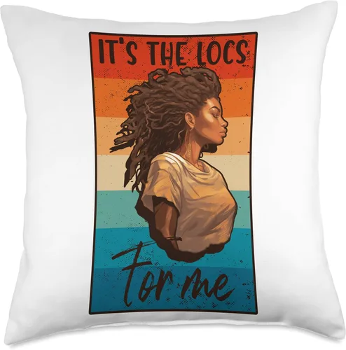 Miniatura 4 de Locs Afro Dreadlocks Love Natural Beauty Hair It's the Locs for Me Afro Hair - Almohada negra americana africana, 16 x 16 pulgadas, multicolor
