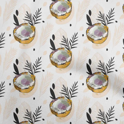 Miniatura 9 de oneOone Cotton Flex Brown Fabric Tropical Sewing Material Print Fabric By The Yard 40 Inch Wide-5K