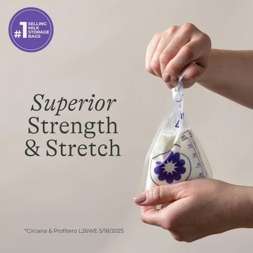 Miniatura 3 de Bolsas de almacenamiento de leche materna Lansinoh, paquete de valor de 200 unidades, artículos esenciales para bebés, bolsas de leche materna