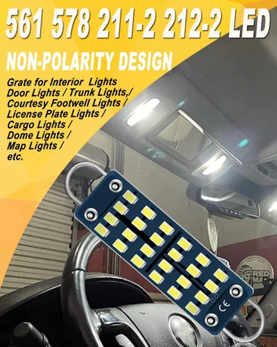 Miniatura 2 de QasimLED 44MM 1.73" Bombilla LED Festoon de bucle rígido para auto 2016 Chip superbrillante 211-2 212-2 561 578 lámparas de domo de lectura
