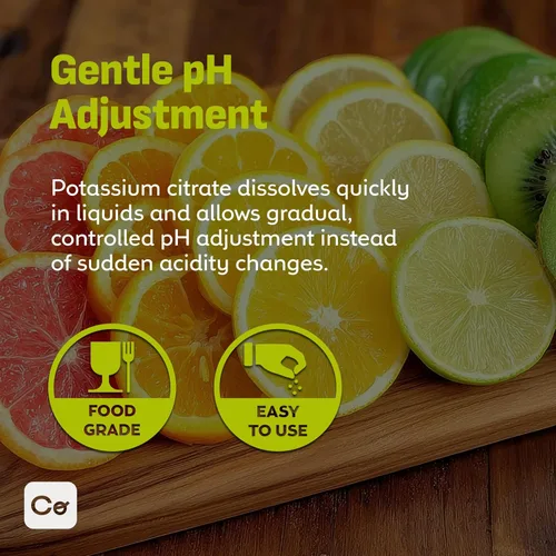 Miniatura 4 de Coolinario Polvo de citrato de potasio (4 onzas) tampón de pH y regulador de acidez para bebidas y lácteos Mejora el sabor y la vida útil
