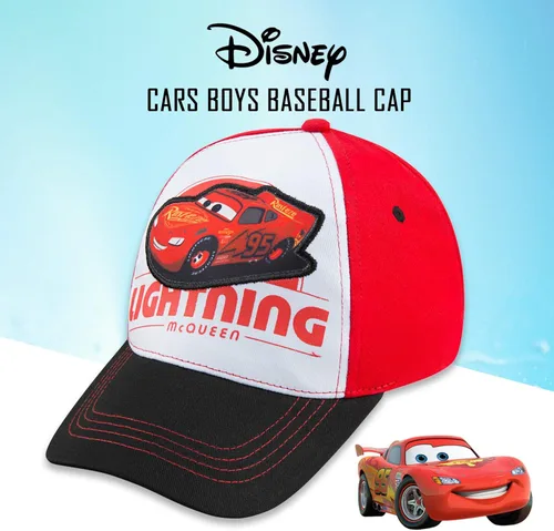 Miniatura 2 de Disney Gorra de béisbol Rust eze Lightning McQueen Cars para niños pequeños, de 4 a 7 años, Relámpago