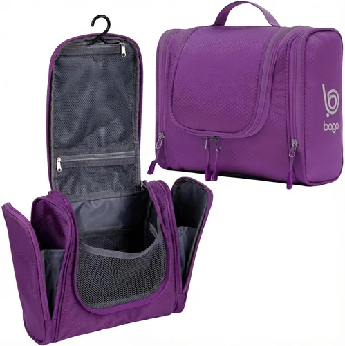 Miniatura 26 de Bolsa de Aseo de Viaje Bago Bolsa de Aseo Impermeable Colgante Bolsa de Aseo Grande para Baño y Viaje Organizador de Bolsa de Artículos de Tocador