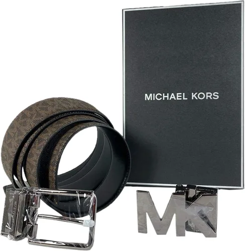 Miniatura 3 de Michael Kors Men's Box Jet Set 4 In 1 Signature Leather Gift Set Belt (Black)