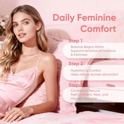 Miniatura 5 de Radiancy Probiótico para Mujeres Salud Vaginal - Sequedad Vaginal y Equilibrio de pH con Cepas de Lactobacillus, Extracto de Flor de Cerezo, Ácido