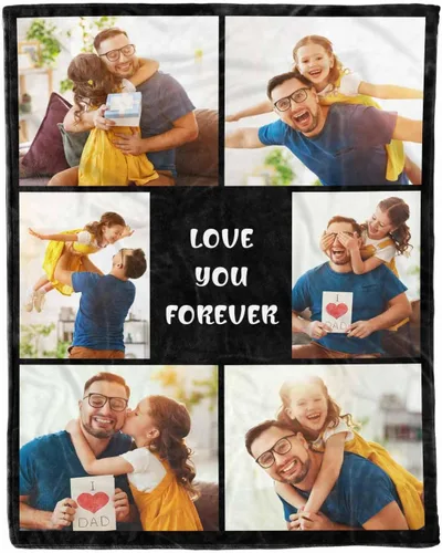 Miniatura 11 de D-Story Mantas para papá, manta de regalo personalizada de hija, manta para el Día del Padre, regalos para papá de parte de la hija, manta con fotos
