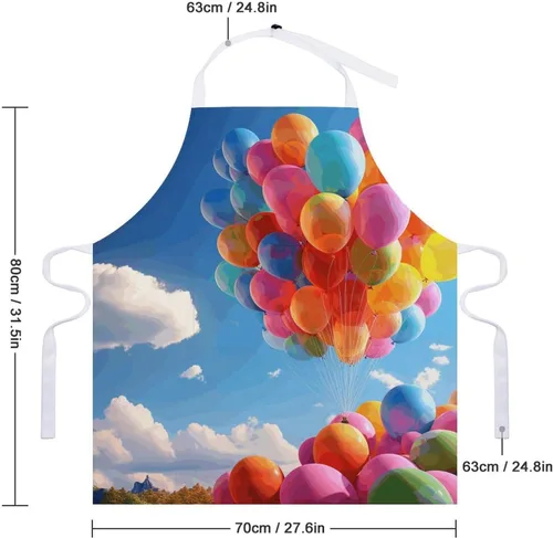 Miniatura 2 de MUSM Delantal para adultos – 27.6 x 31.5 pulgadas, delantales de poliéster resistentes con dos bolsillos grandes, delantal de cocina impermeable