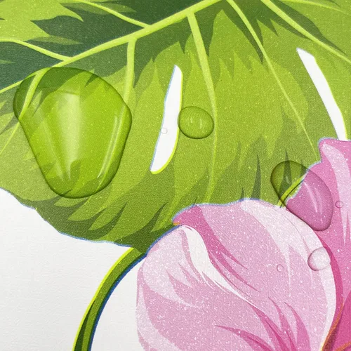 Miniatura 6 de SimpleLife4U Hawaii Flower Style Muebles Papel Autoadhesivo Estante Liner Maquillaje Joyería Gabinete Decoración 17.7 pulgadas Por 9.8 pies