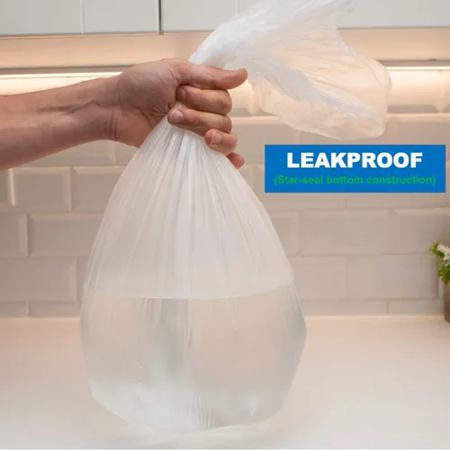 Miniatura 5 de Bolsas de basura pequeñas transparentes de 3 galones (200 bolsas), bolsas de basura de plástico, bolsas de basura de 2 galones y 4 galones