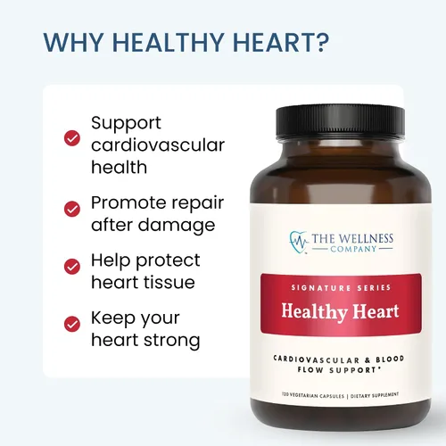 Miniatura 5 de The Wellness Company Corazón saludable: fuerza cardiovascular, flujo sanguíneo, producción de óxido nítrico y niveles de colesterol saludables 120