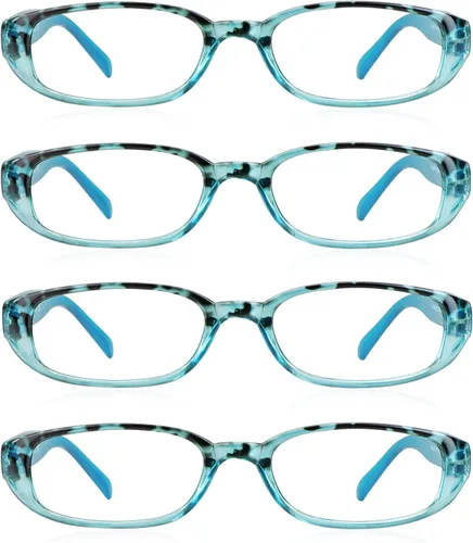 Miniatura 16 de 4 pares de lentes para lectura con bloqueo de luz azul para mujeres y hombres negro (4key001_black)