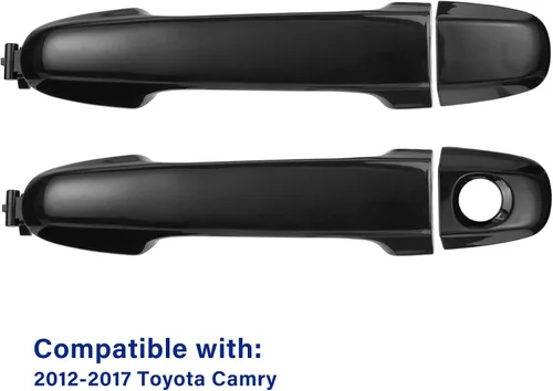Miniatura 6 de 4 piezas de juego de manijas de puerta exterior, compatible con Toyota Camry 2012-2017, lado izquierdo y derecho delantero y trasero del conductor