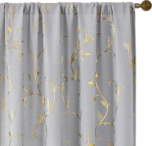 Miniatura 25 de BUHUA Cortinas Opacas de 63 Pulgadas de Largo, 2 Paneles con Aislamiento Térmico, Tratamiento de Ventana para Dormitorio, Cortinas Oscurecedoras