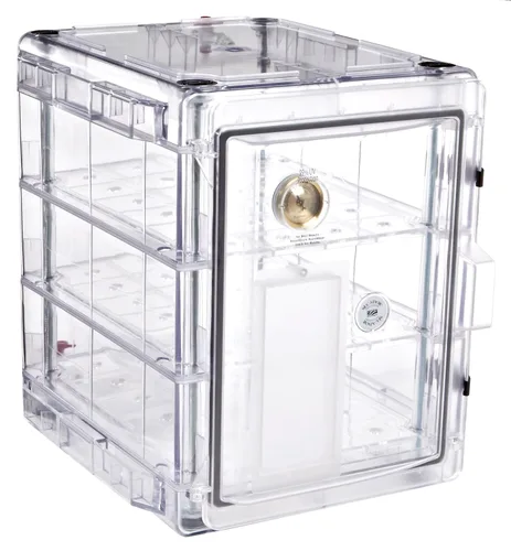 Miniatura 6 de SP Bel-Art Secador Clear 3.0 Gas-Purge - Armario desecador de purga de gas, 1.55 pies cúbicos ámbar con puertos de gas, diseño de cámara desecante