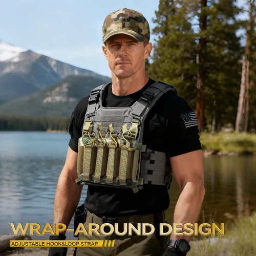 Miniatura 2 de OneTigris SMG Magazine Pouch with Hook Backing Tactical Placard for MP5 MP7 Magazines with Elastic Retention Straps