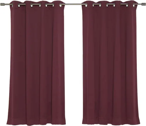 Miniatura 3 de Best Home Fashion Cortinas opacas aisladas térmicamente - Parte superior del ojal de bronce antiguo - 52" de ancho x 84" Largo - (Juego de 2 Paneles)