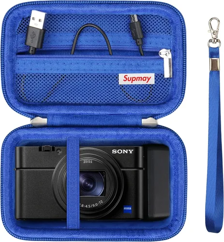 Miniatura 15 de Funda de transporte para cámara compacta Sony RX100 VII/ RX100 VI/ RX100 V/ RX100 IV/ RX100 III Premium Compact Camera, bolsa de viaje con bolsillo