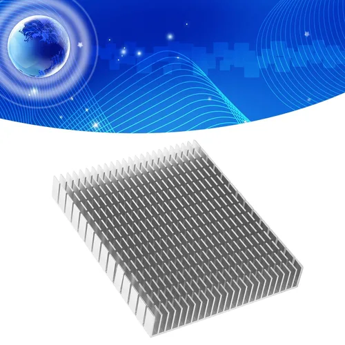 Miniatura 8 de Disipador de calor de aluminio Módulo disipador de calor 5.906x4.724x0.787 in Radiador de aleta más fresco para PC PC PCB Board Blanco