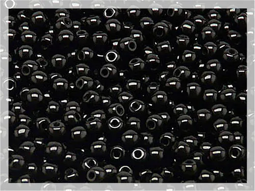 Miniatura 12 de Juego de 275 cuentas de cristal redondas checas, color negro azabache, 0.118 in (100 unidades), 0.157 in (100 unidades), 0.236 in (50 unidades)