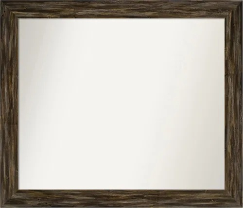 Miniatura 333 de Amanti Art Espejo de baño marrón para sobre el fregadero, 25 x 25 pulgadas, hecho a medida, espejo de tocador cuadrado marrón medio, marco de madera
