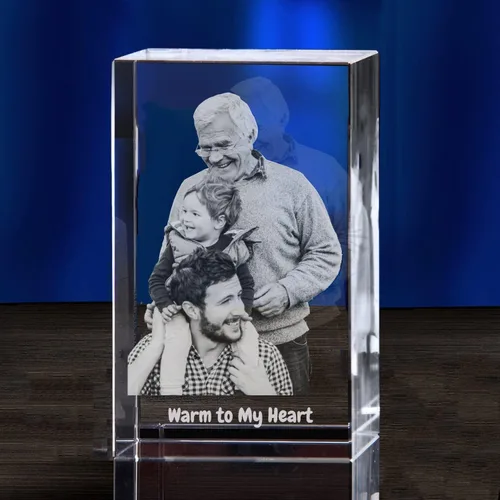 Miniatura 7 de Foto de cristal 3D personalizada con tu propia foto, marco de fotos grabado con láser 3D personalizado, boda, aniversario, Navidad, Día del Padre