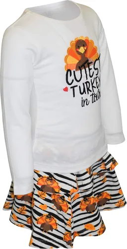 Miniatura 24 de Unique Baby Girls 2pc Skirt Set Outfit Long Sleeve Top with Skirt