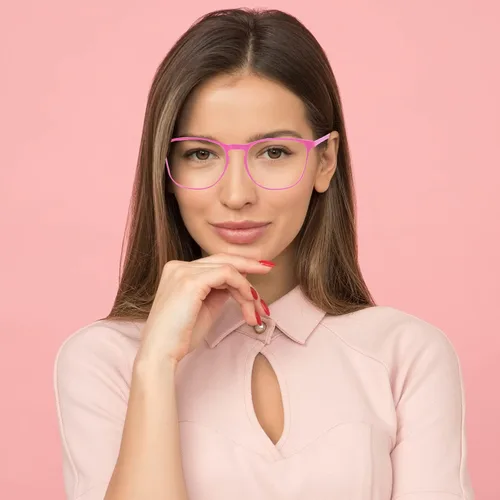 Miniatura 3 de Gafas de seguridad para hombres y mujeres, gafas de seguridad antivaho cómodas, bloqueo de luz azul, protección UV, enfermeras adultas Cuadrado rosa