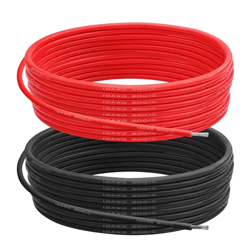 Miniatura 8 de Cable eléctrico de silicona calibre 14 AWG (rojo de 10 pies y negro de 10 pies) suave y flexible núcleo de cobre estañado de 0.003 in, alambre