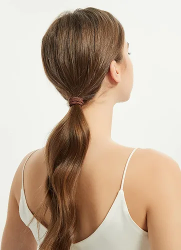 Miniatura 2 de Lazos para el cabello, 24 unidades, 0.197 pulgadas para cabello mediano, cómodos accesorios de algodón elástico para el cabello para mujeres, agarre