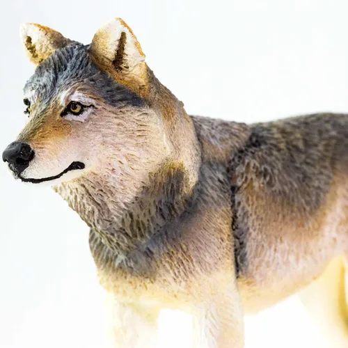 Miniatura 5 de Safari Ltd. Figura de lobo gris, figura realista de lobo de plástico de 4 pulgadas, juguete educativo para niños, niñas y niños a partir de 3 años