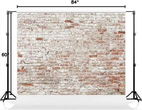 Miniatura 6 de Kate Fondo fotográfico de pared de ladrillo de 7 x 5 pies, fondo de fotografía rojo y blanco para fotógrafo, accesorios de estudio fotográfico
