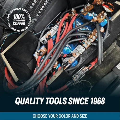 Miniatura 8 de TEMCo 1 Gauge AWG 25 pies rojo Cable de soldadura de cobre puro flexible fabricado en EE. UU. para batería - Uso pesado para solar, inversor