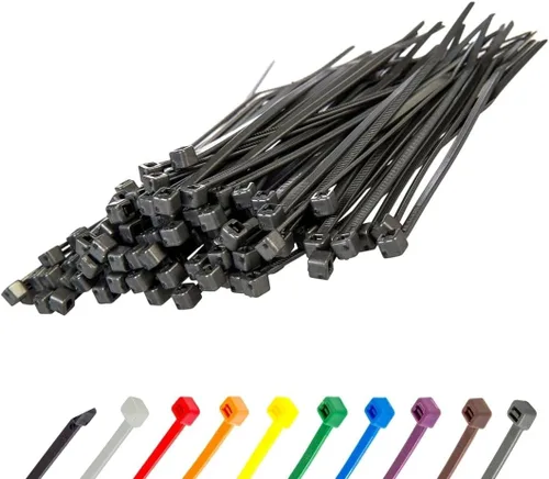 Miniatura 135 de GTSE - Paquete de 100 bridas con cremallera de 20.3 cm, color plateado/gris, 8.06 kg de resistencia, bridas de nailon grises resistentes a los rayos