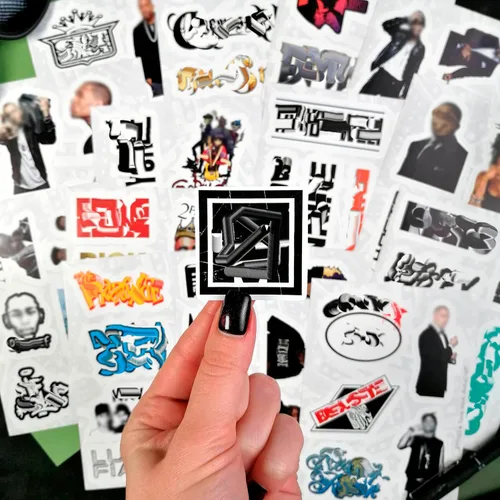 Miniatura 5 de BulbaCraft 100 piezas de calcomanías de Hip Hop, calcomanías de rapero de los 2000, calcomanías de rap, accesorios de rap - Ofertas de música