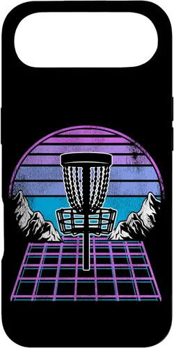 Miniatura 26 de Disco Golf Basket 90s Synthwave Sunset Retrowave Frisbee Golf Case para iPhone 15