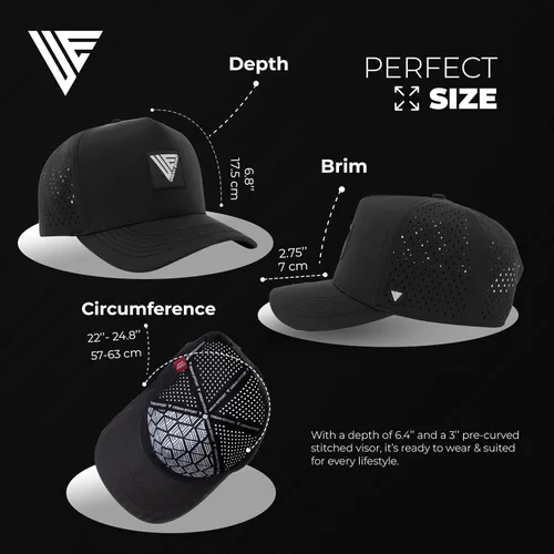 Miniatura 6 de Urban Effort Hydro Performance Hat-Water-Resistant Baseball Cap-Men and Women-Great Snapback for Golf, Adventure,Lake,Workout
