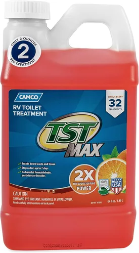 Miniatura 11 de Camco TST MAX - Tratamiento de inodoro RV – Sin formaldehído – Descompone residuos y tejidos – Seguro para tanque séptico – Trata tanques