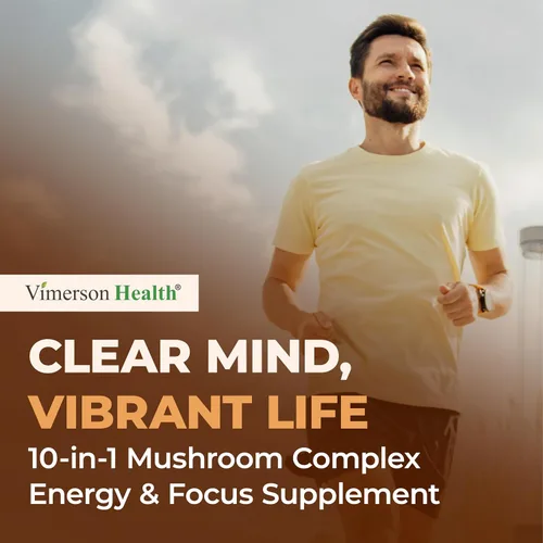 Miniatura 8 de Complejo de hongos 10x con extracto de melena de león, cola de pavo, cordyceps, reishi, shiitake, chaga y maitake para apoyo cognitivo, mezcla