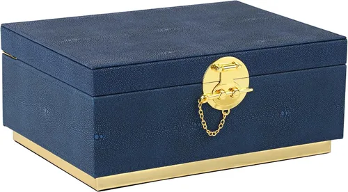 Miniatura 13 de HofferRuffer Elegante Caja Decorativa de Cuero Sintético, Organizador de Caja de Joyería de Almacenamiento, Soporte Organizador de Cosméticos Grande