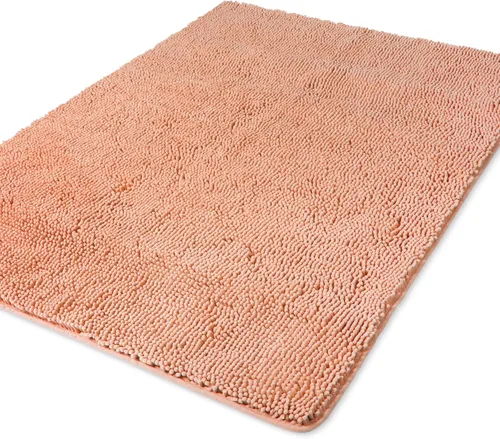 Miniatura 197 de Yeaban Alfombra de pasillo de baño de 24 x 72 pulgadas, antideslizante, alfombra de baño larga de felpilla gruesa, absorbente y lavable, alfombra