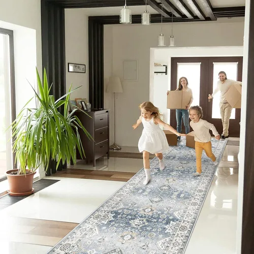 Miniatura 20 de HY HAO YUN LAI Alfombras antideslizantes para pasillos, alfombra lavable para pasillo, alfombra larga ultra suave para cocina, alfombras de acento