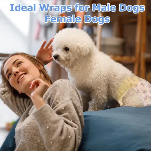 Miniatura 7 de Ambreview Pañales para Perras Hembras, Pañales Desechables para Perras Hembras con Cintura Elástica, Pañales Tipo Pull-Up para Cachorros